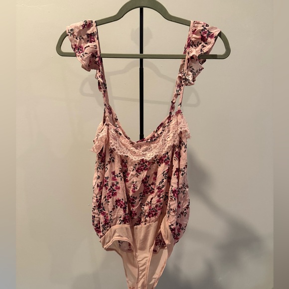 Intimately Free People Take It Away Bodysuit Pink Combo | Size Medium | NWOT - Picture 9 of 10